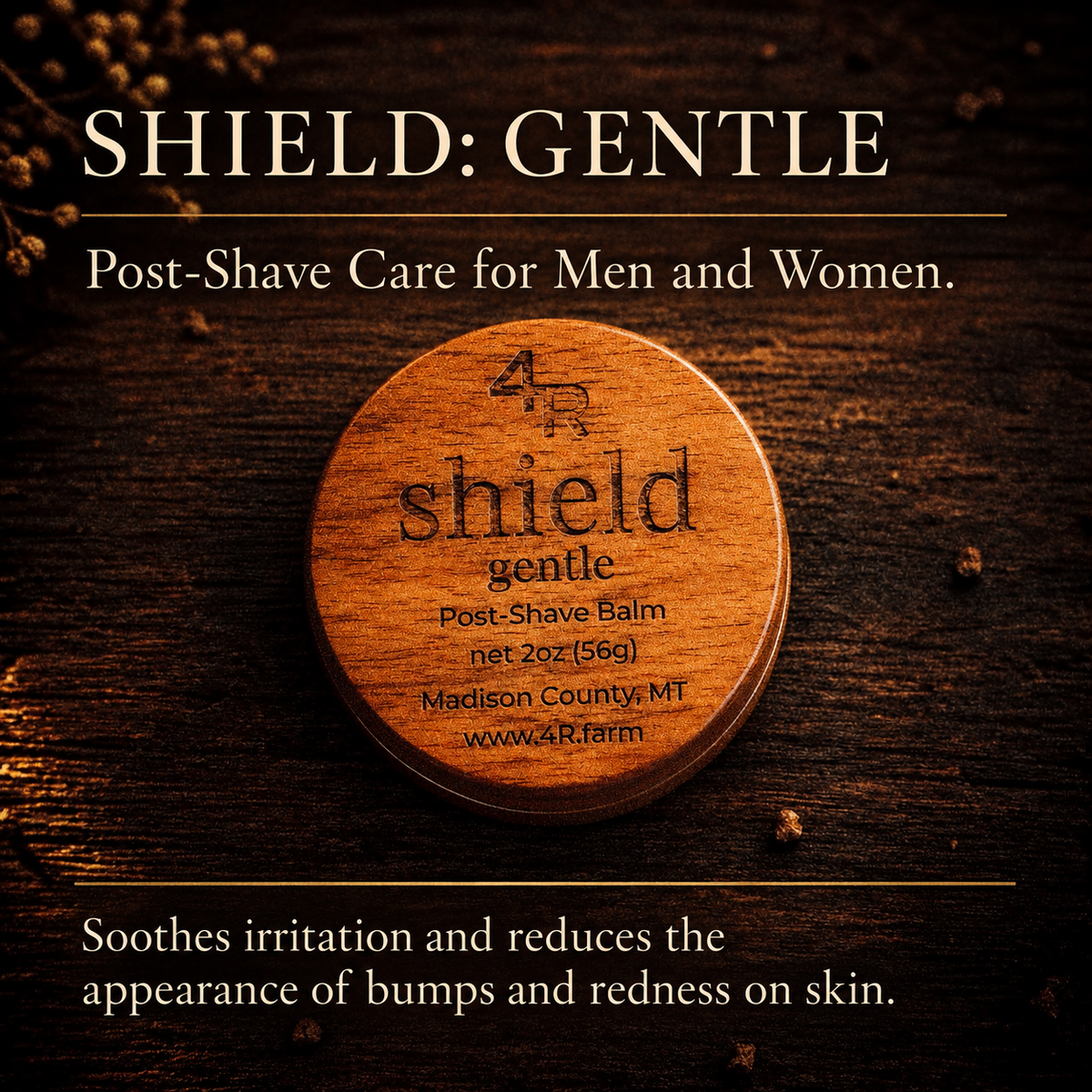 SHIELD GENTLE soothing balm for freshly shaved and highly sensitive skin