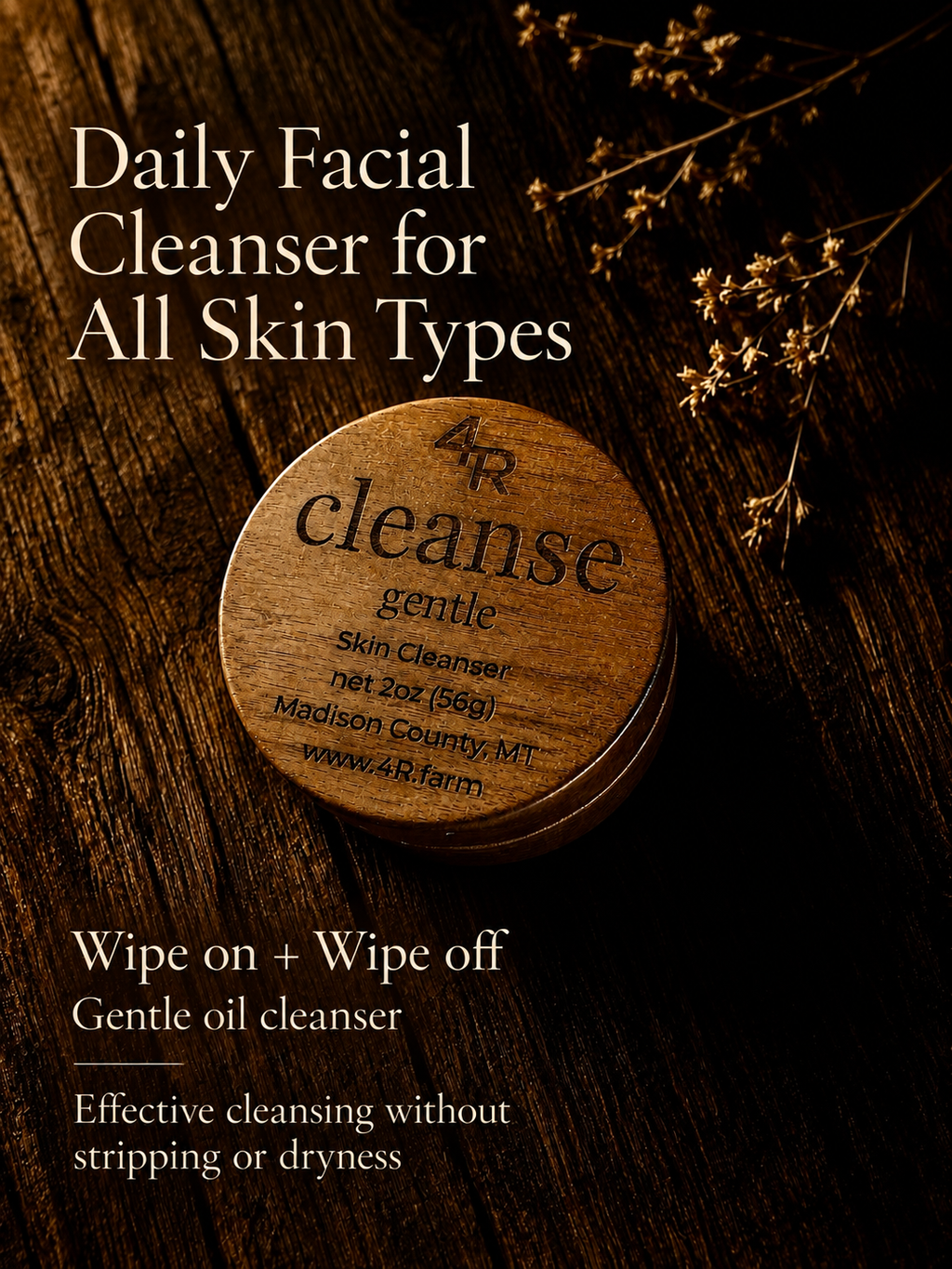 CLEANSE GENTLE cleansing balm for gently removing makeup, sunscreen, and daily buildup