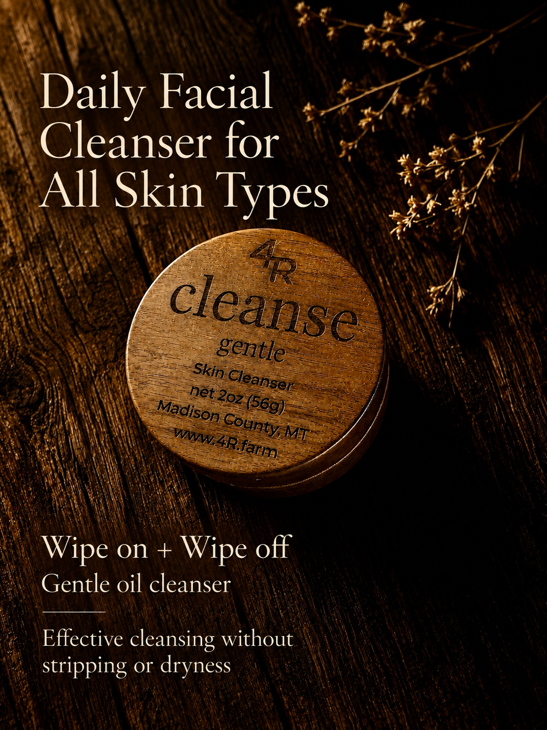 CLEANSE GENTLE cleansing balm for gently removing makeup, sunscreen, and daily buildup