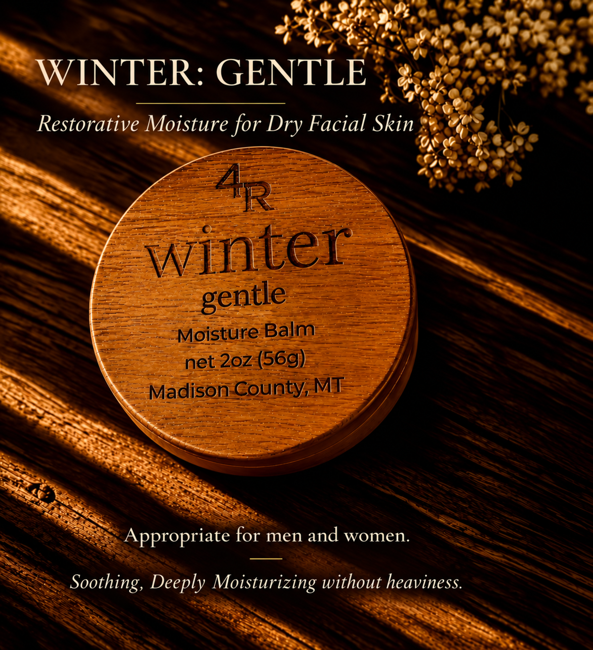 WINTER GENTLE restorative facial moisturizer for dry, weather-stressed, sensitive skin